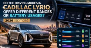 Do the driving modes in cadillac lyriq offer different ranges or battery usages