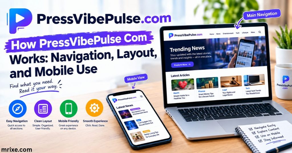 How PressVibePulse Com Works Navigation, Layout, and Mobile Use