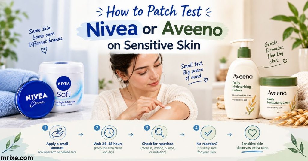 How to Patch Test Nivea or Aveeno on Sensitive Skin