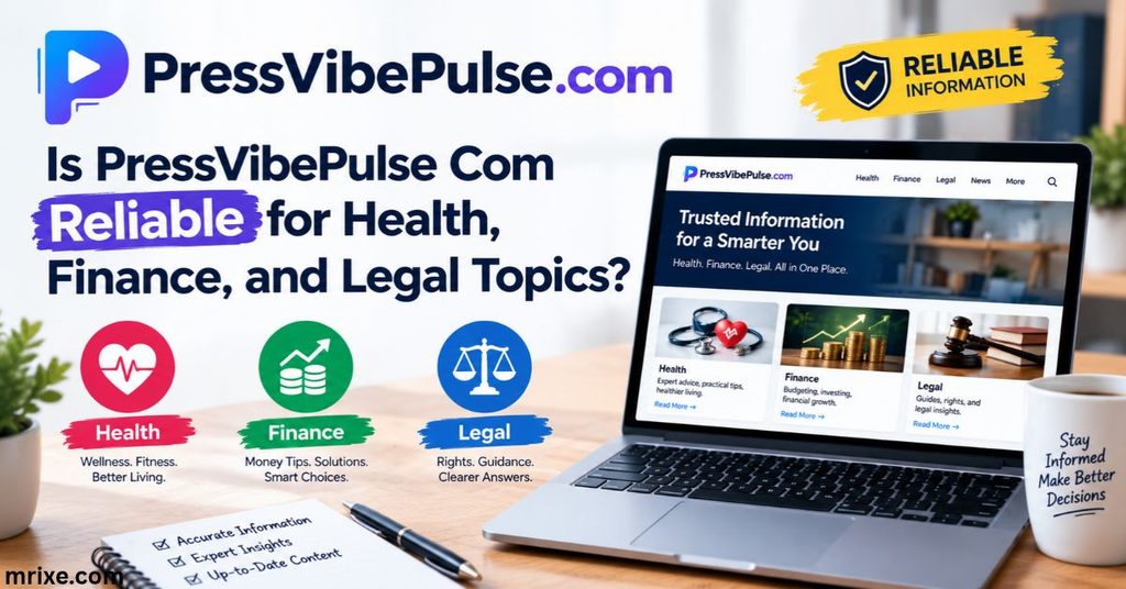 Is PressVibePulse Com Reliable for Health, Finance, and Legal Topics