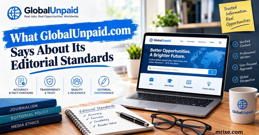 What GlobalUnpaid.com Says About Its Editorial Standards